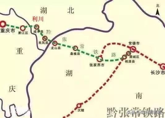 黔张常铁路最新走向图，重塑区域交通格局的动脉之路